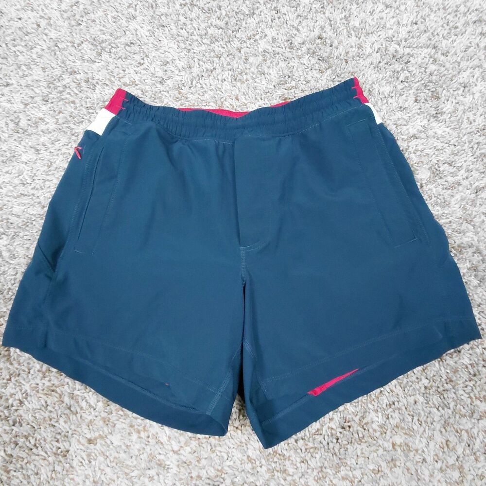 Birddogs Boom Lined Shorts Mens Medium Navy Blue Pockets Liner Gym Running